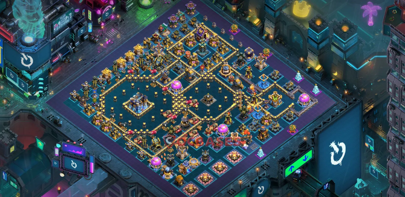 Hybrid (Defense) Base TH18 with Link | Clash of Clans Bases | Layouts ID 9jc47