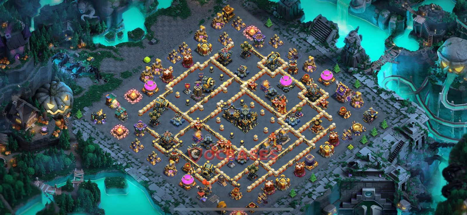 Hybrid (Defense) Base TH17 with Link | Clash of Clans Bases | Layouts ID a4gep