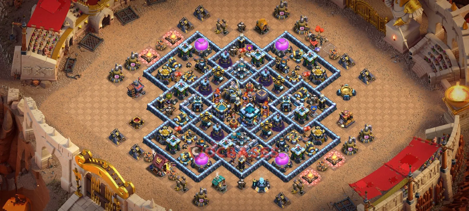 Hybrid (Defense) Base TH13 with Link | Clash of Clans Bases | Layouts ID al4sl