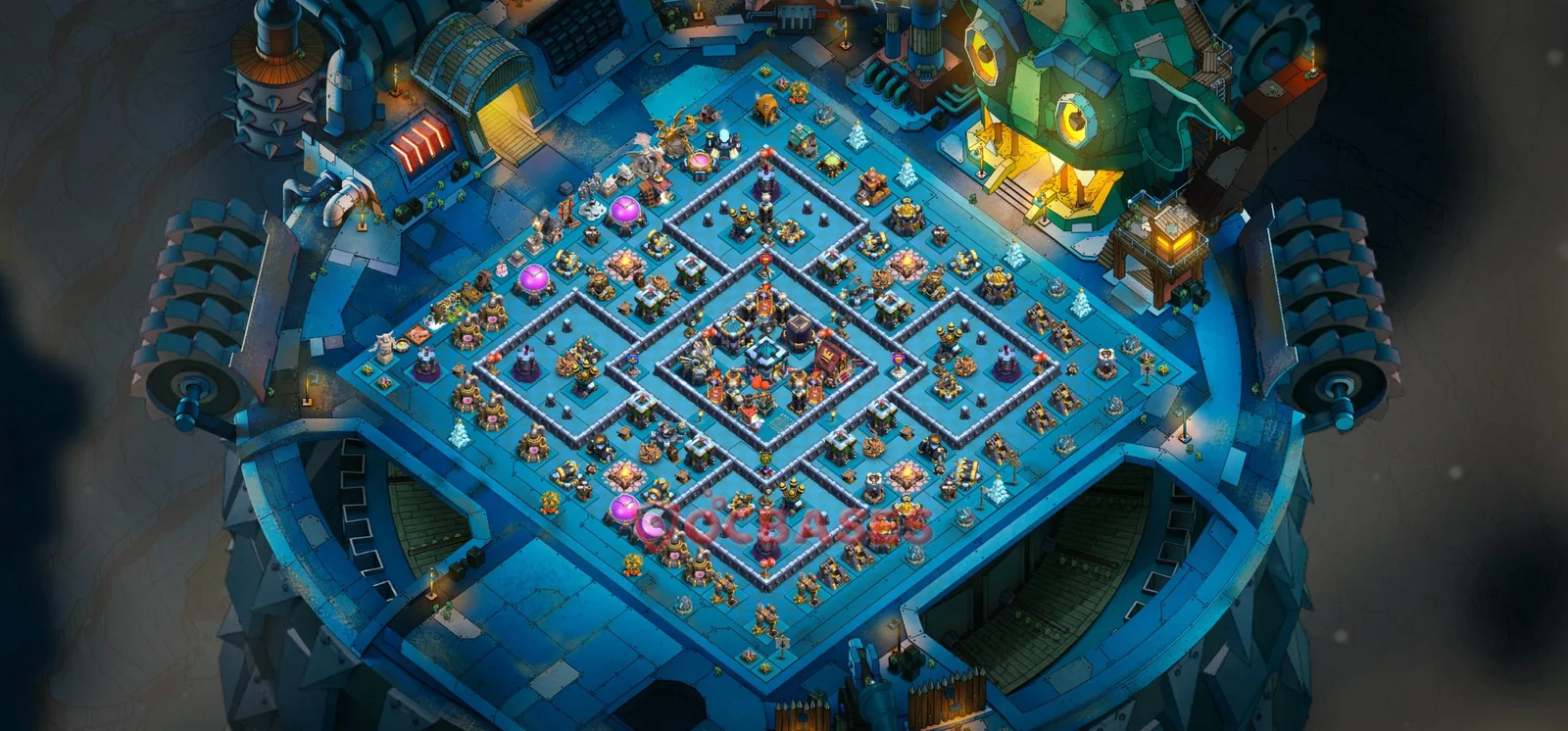 Hybrid (Defense) Base TH13 with Link | Clash of Clans Bases | Layouts ID bfkht