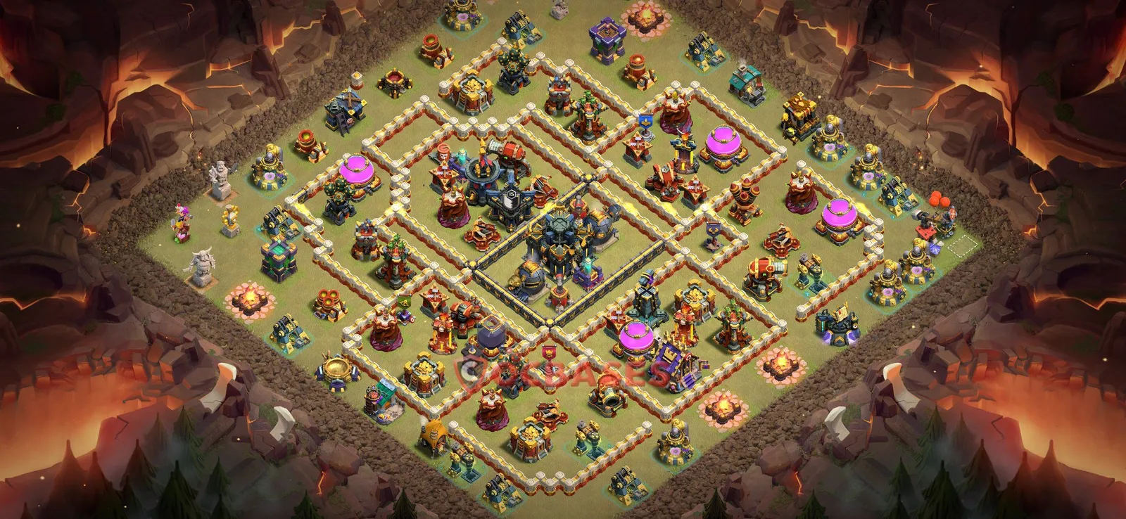 Hybrid (Defense) Base TH17 with Link | Clash of Clans Bases | Layouts ID cnhrl