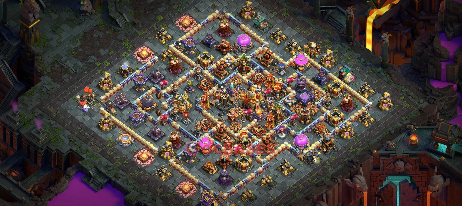 Hybrid (Defense) Base TH16 with Link | Clash of Clans Bases | Layouts ID fpgjz