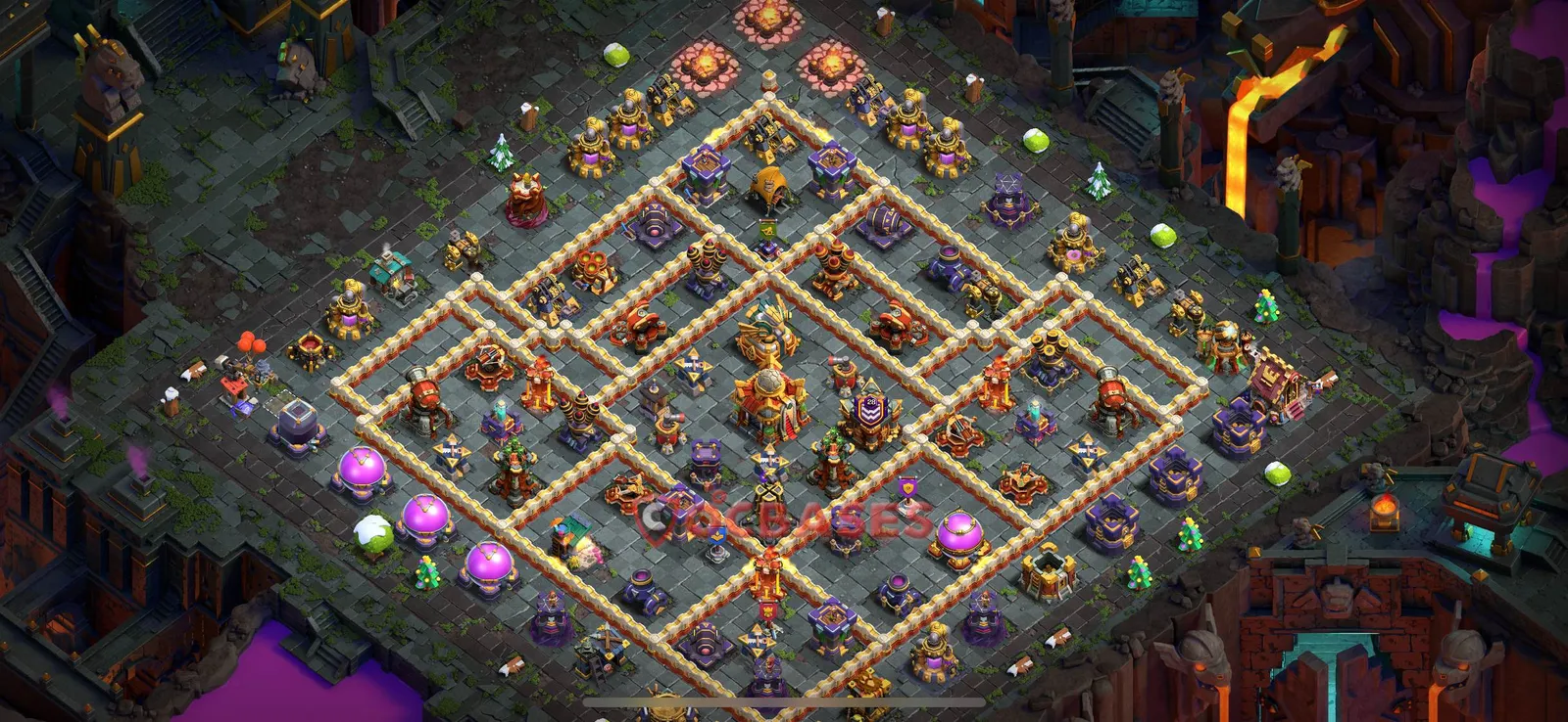 Hybrid (Defense) Base TH16 with Link | Clash of Clans Bases | Layouts ID frig7