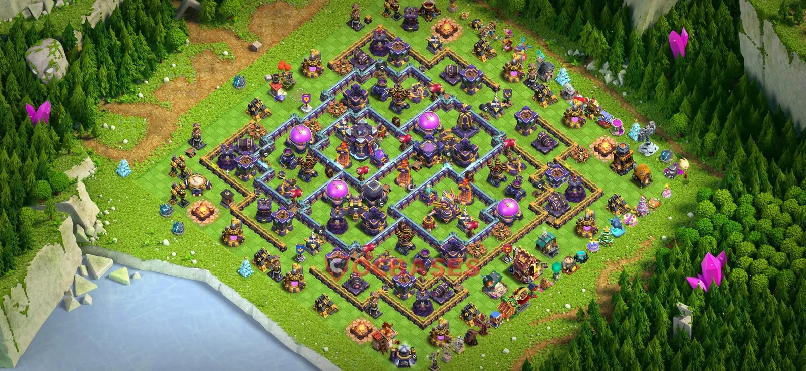 Hybrid (Defense) Base TH15 with Link | Clash of Clans Bases | Layouts ID g94yq