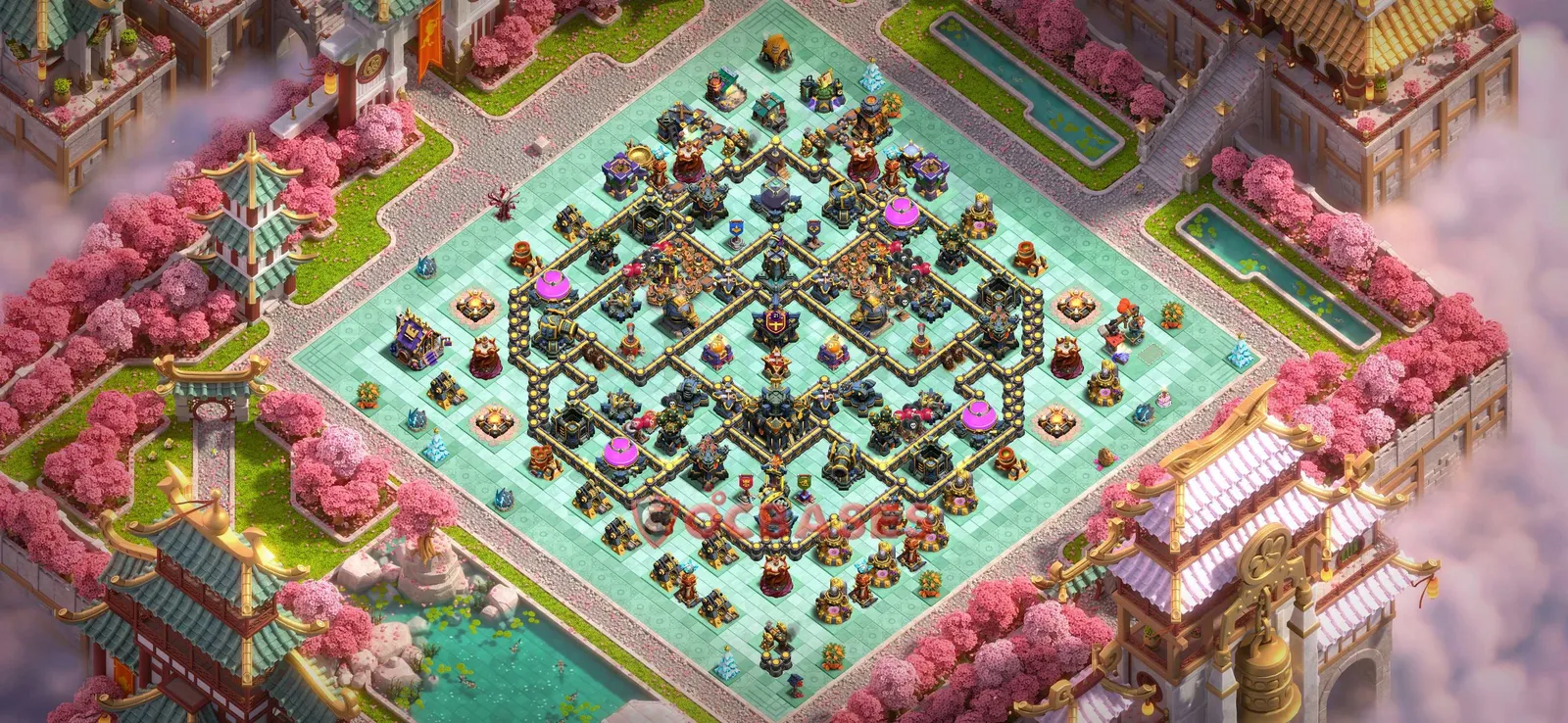 Hybrid (Defense) Base TH17 with Link | Clash of Clans Bases | Layouts ID gol5c