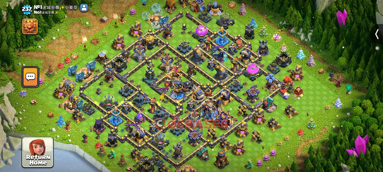 Hybrid (Defense) Base TH18 with Link | Clash of Clans Bases | Layouts ID i3ydt