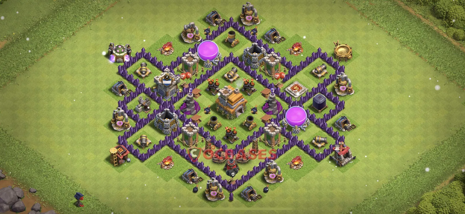 Hybrid (Defense) Base TH7 with Link | Clash of Clans Bases | Layouts ID jn8wc