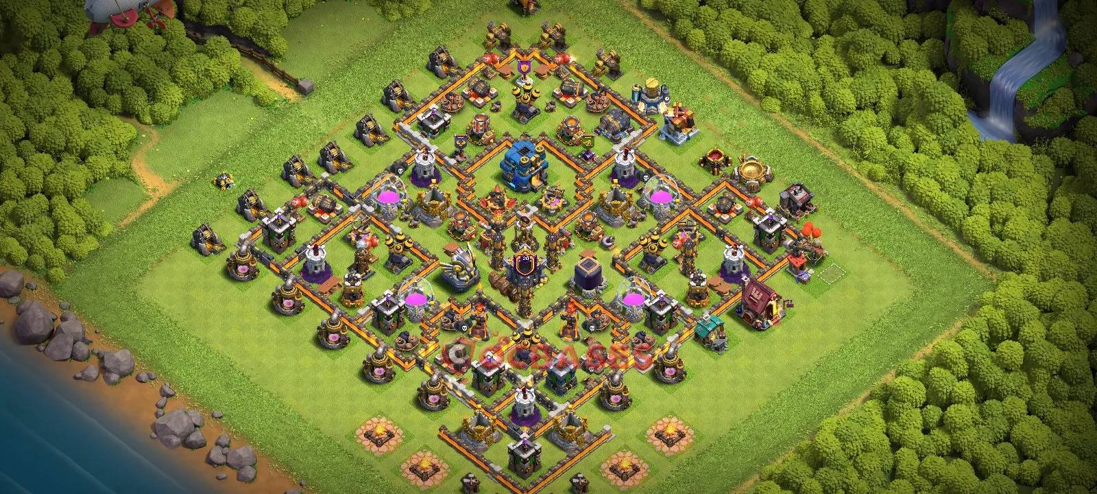 Hybrid (Defense) Base TH12 with Link | Clash of Clans Bases | Layouts ID kgdq3