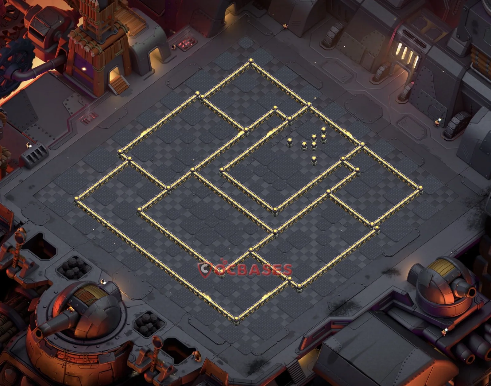 Hybrid (Defense) Base TH17 with Link | Clash of Clans Bases | Layouts ID lxa1g