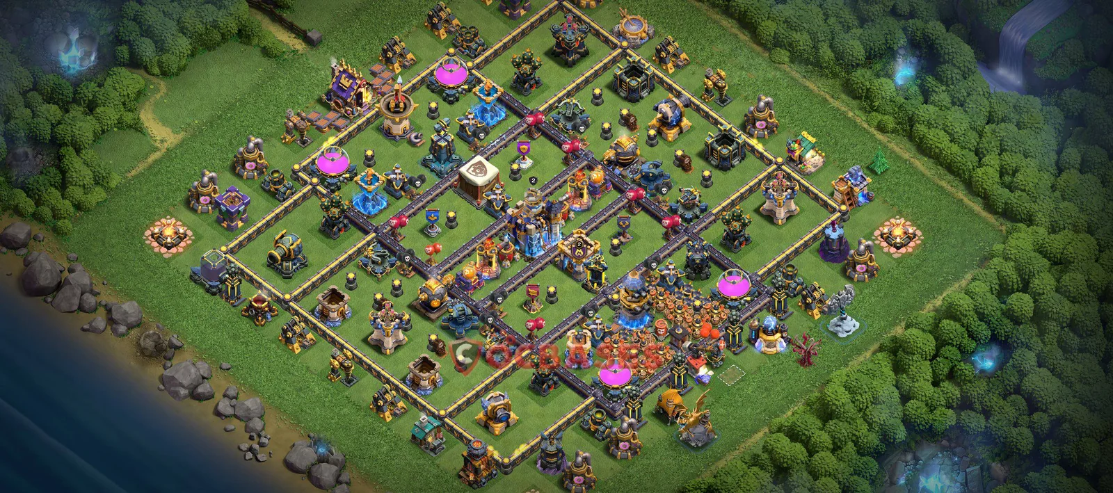Hybrid (Defense) Base TH18 with Link | Clash of Clans Bases | Layouts ID m15r2