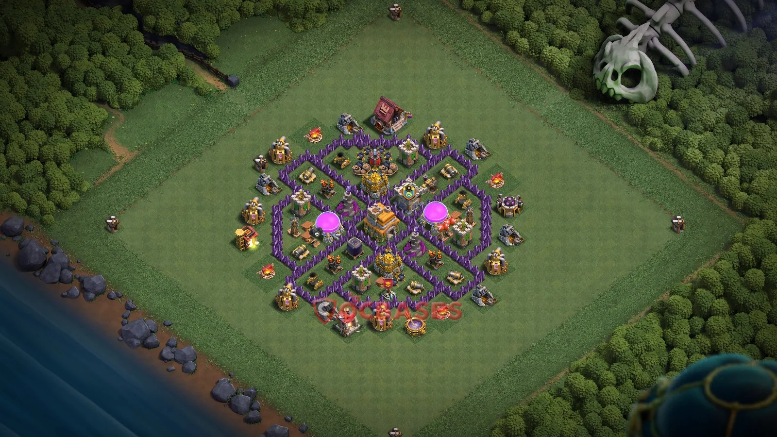 Hybrid (Defense) Base TH7 with Link | Clash of Clans Bases | Layouts ID ml11f