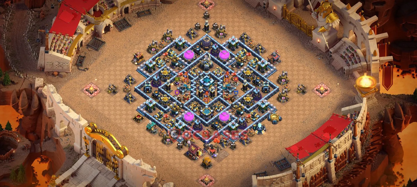 Hybrid (Defense) Base TH13 with Link | Clash of Clans Bases | Layouts ID of5b3