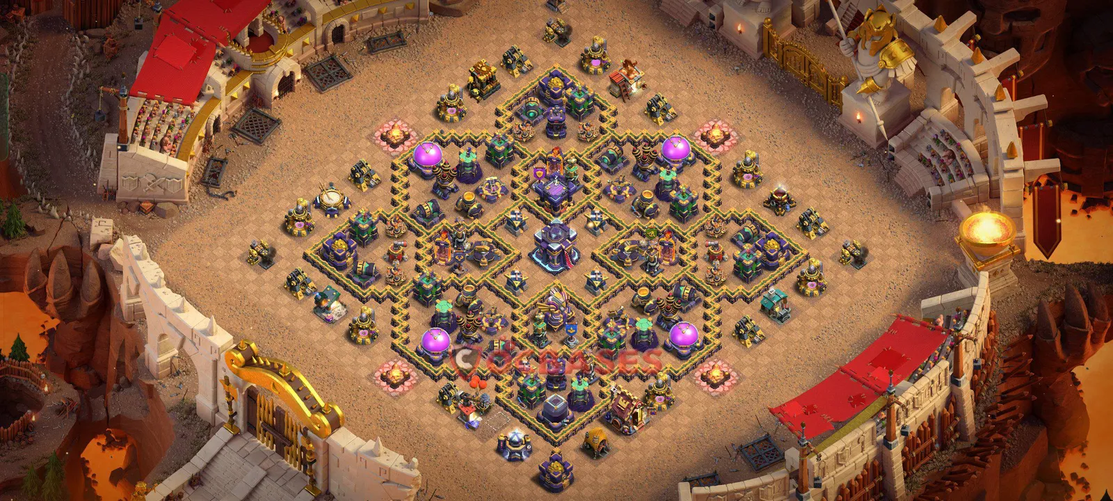 Hybrid (Defense) Base TH15 with Link | Clash of Clans Bases | Layouts ID pmf1p