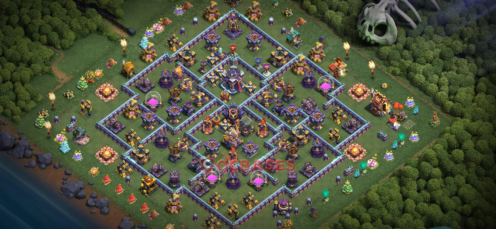 Hybrid (Defense) Base TH15 with Link | Clash of Clans Bases | Layouts ID ralq5