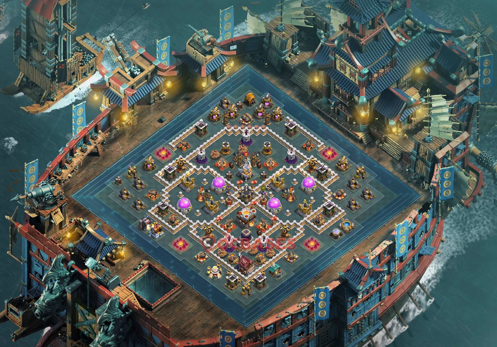 Hybrid (Defense) Base TH11 with Link | Clash of Clans Bases | Layouts ID rg7il