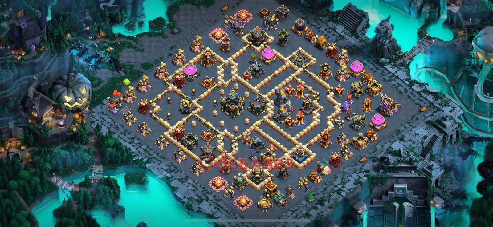 Hybrid (Defense) Base TH17 with Link | Clash of Clans Bases | Layouts ID rptac