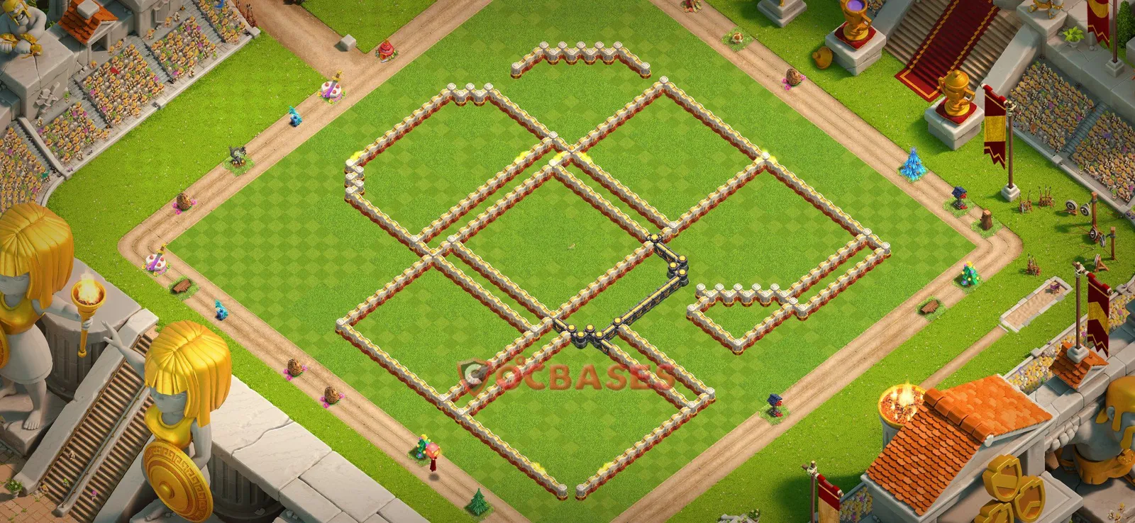 Hybrid (Defense) Base TH17 with Link | Clash of Clans Bases | Layouts ID rtij6