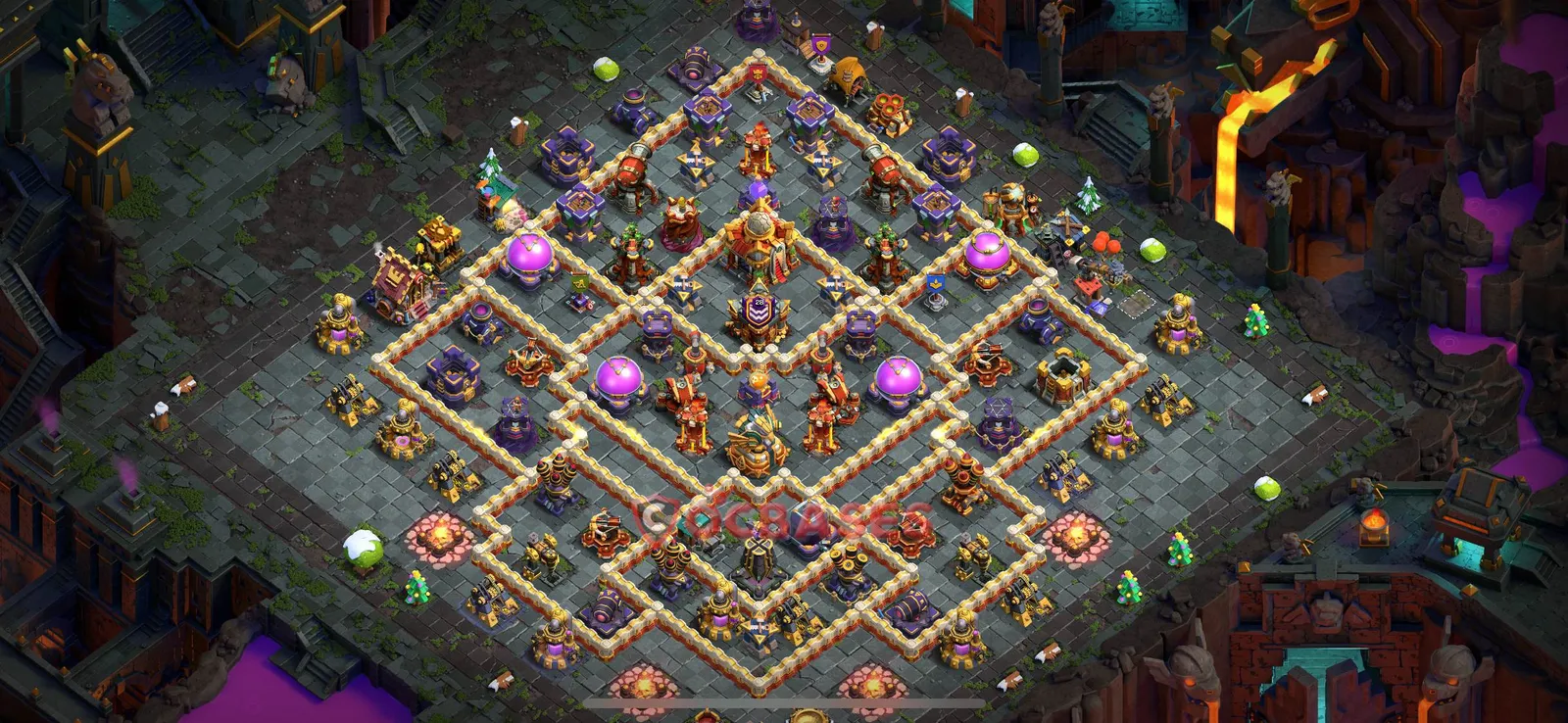 Hybrid (Defense) Base TH16 with Link | Clash of Clans Bases | Layouts ID saj9v