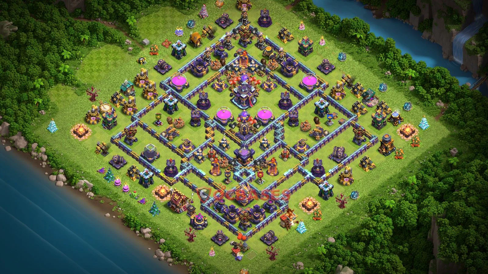 Hybrid (Defense) Base TH15 with Link | Clash of Clans Bases | Layouts ID tck0h