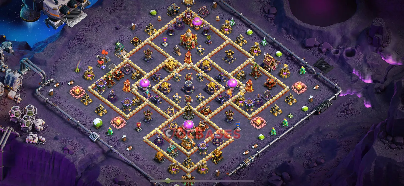 Hybrid (Defense) Base TH16 with Link | Clash of Clans Bases | Layouts ID vembl