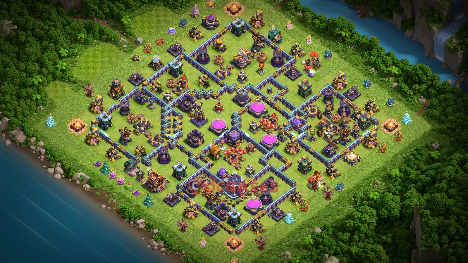 Hybrid (Defense) Base TH15 with Link | Clash of Clans Bases | Layouts ID w7kd6