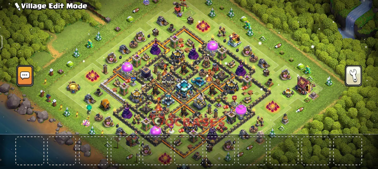 Hybrid (Defense) Base TH13 with Link | Clash of Clans Bases | Layouts ID wbdia