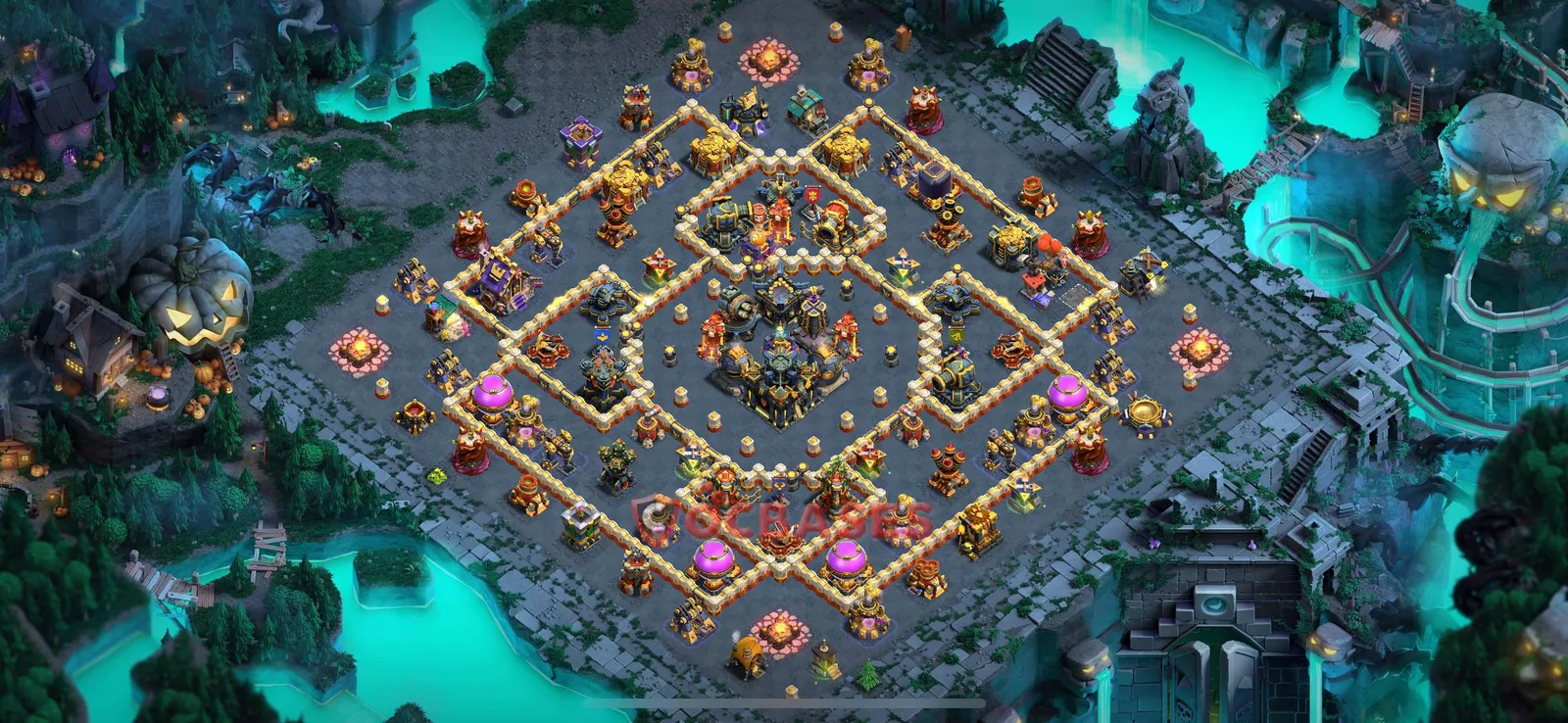 Hybrid (Defense) Base TH17 with Link | Clash of Clans Bases | Layouts ID wpvb6