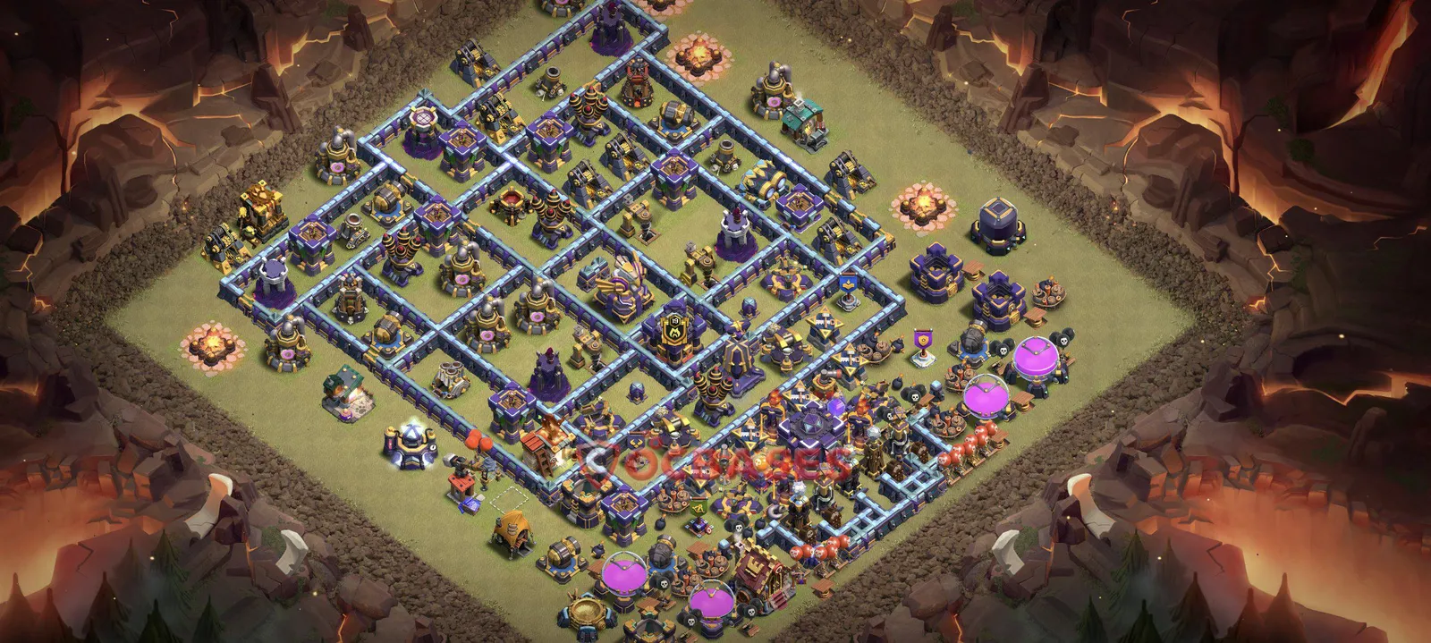 Hybrid (Defense) Base TH15 with Link | Clash of Clans Bases | Layouts ID ya4ag
