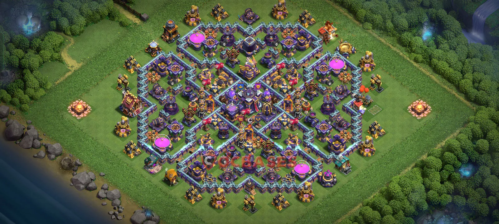 Hybrid (Defense) Base TH15 with Link | Clash of Clans Bases | Layouts ID zzzza