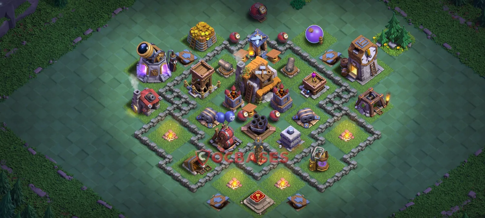 Progress (Upgrade) Base BH5 - Clash of Clans Builder Hall 5 Layout with Link