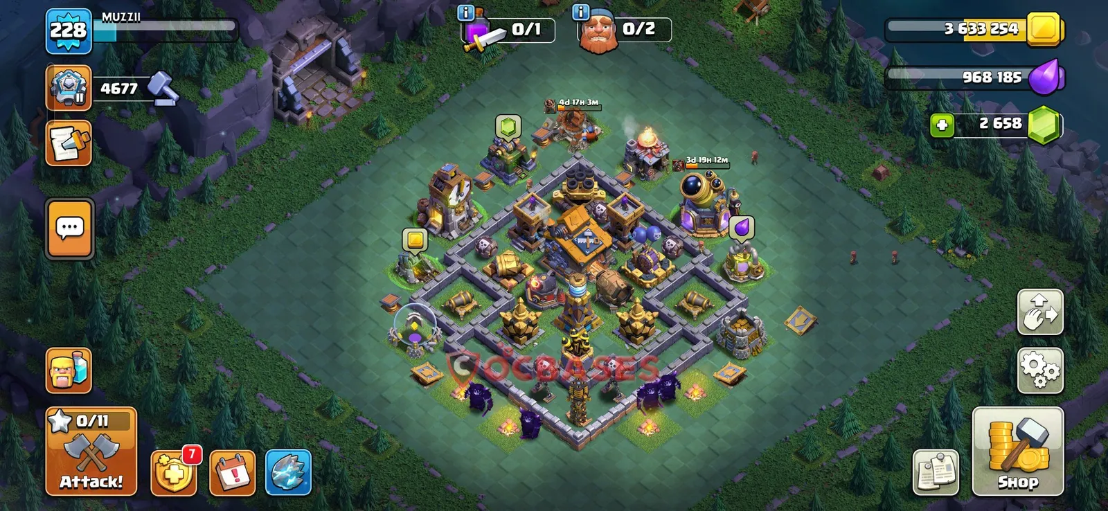 Progress (Upgrade) Base BH10 with Link | Clash of Clans Bases | Layouts ID ujwer