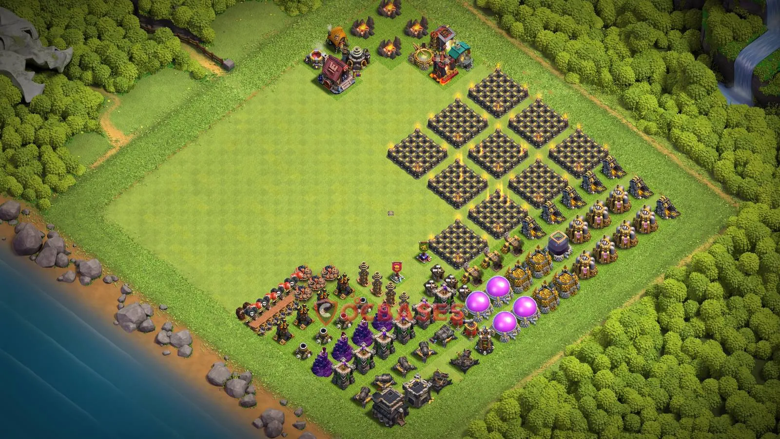 Progress (Upgrade) Base TH9 - Clash of Clans Town Hall 9 Layout with Link