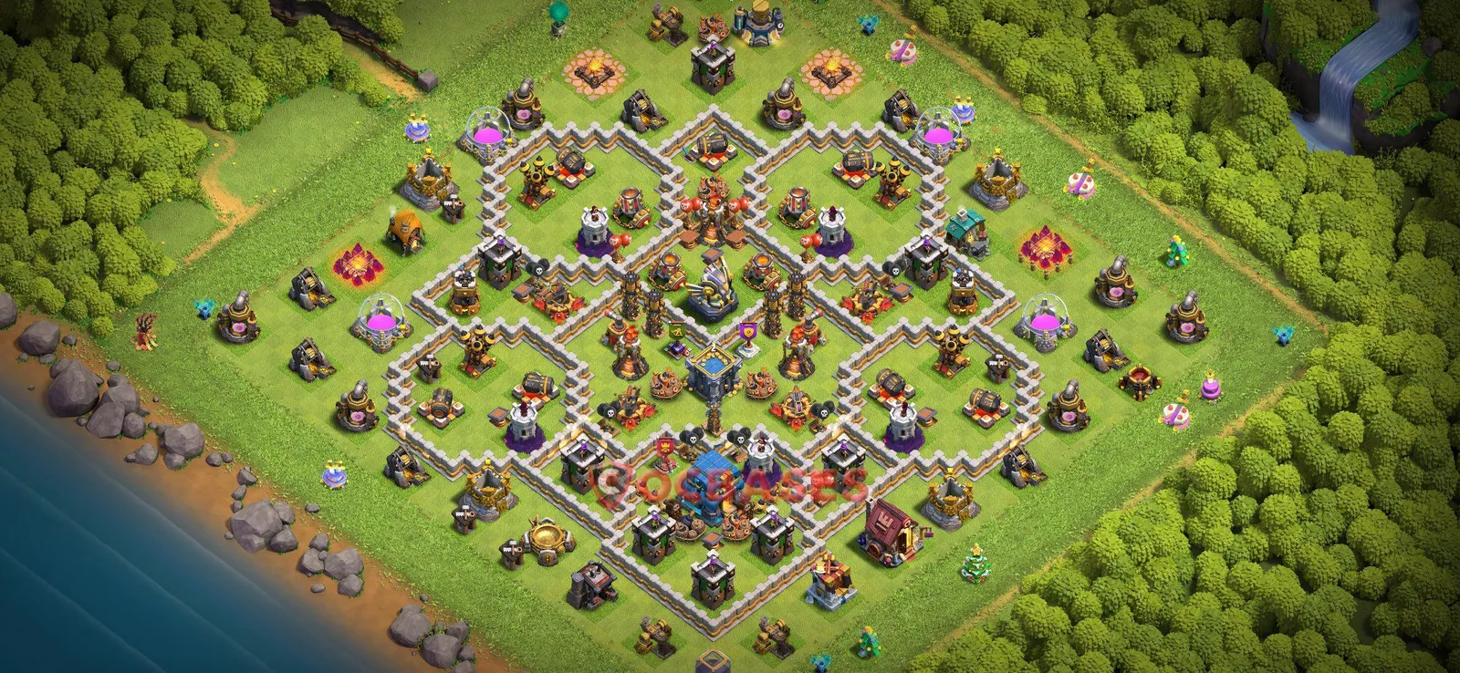 Trophy (Defense) Base TH12 with Link | Clash of Clans Bases | Layouts ID 0eofi