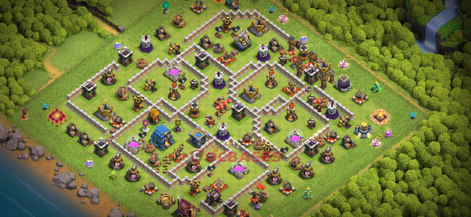 Trophy (Defense) Base TH12 with Link | Clash of Clans Bases | Layouts ID 0ufrb