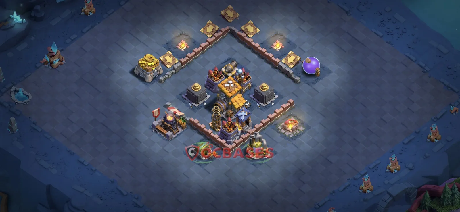 Trophy (Defense) Base BH7 with Link | Clash of Clans Bases | Layouts ID 1elr6
