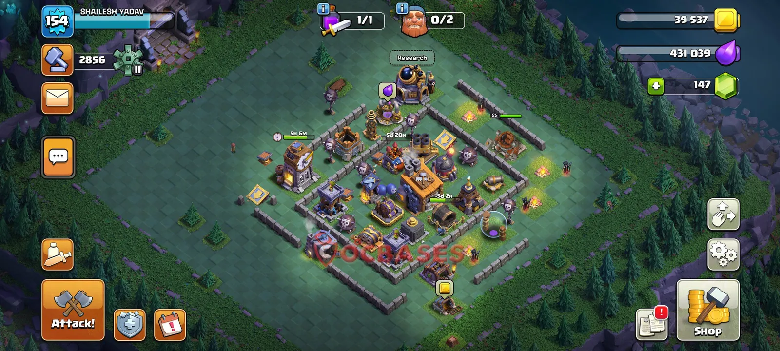 Trophy (Defense) Base BH8 - Clash of Clans Layout Trophy (Defense) Base BH8 - Clash of Clans Builder Hall 8 Layout with Link