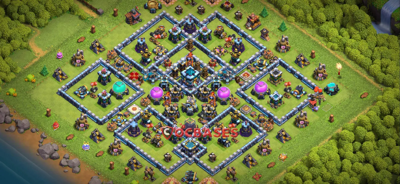 Trophy (Defense) Base TH13 with Link | Clash of Clans Bases | Layouts ID 1wlg4