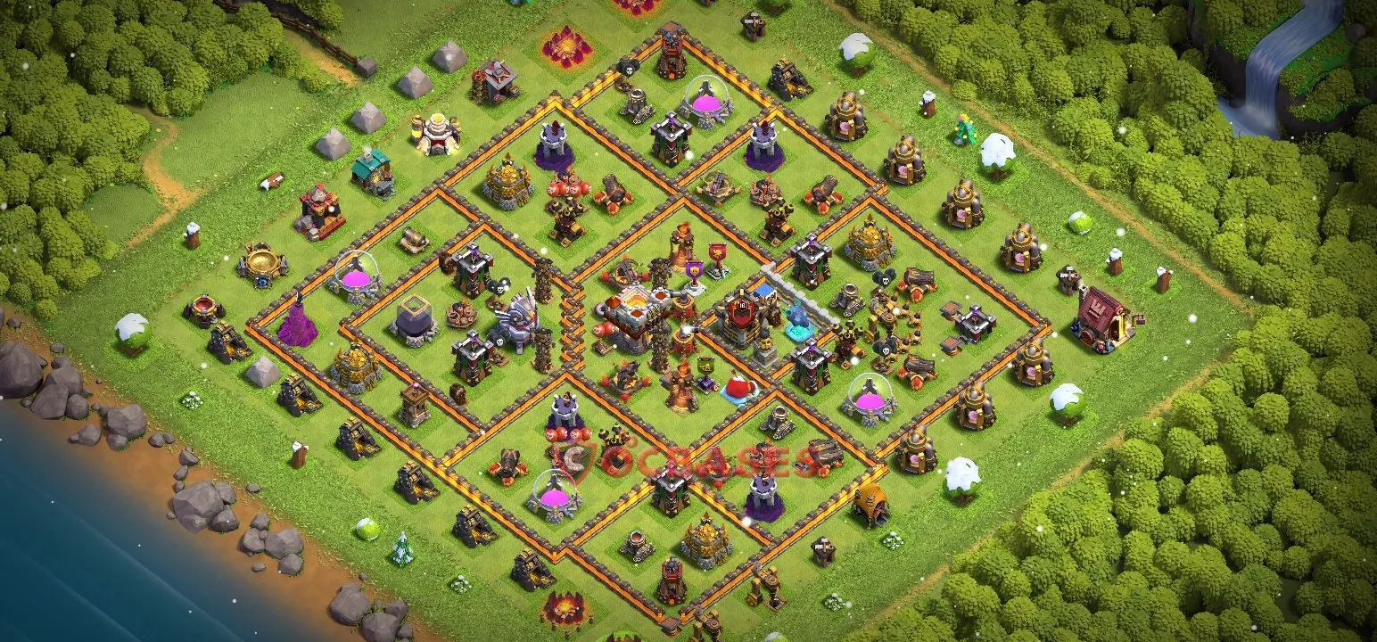 Trophy (Defense) Base TH11 with Link | Clash of Clans Bases | Layouts ID 29tjp