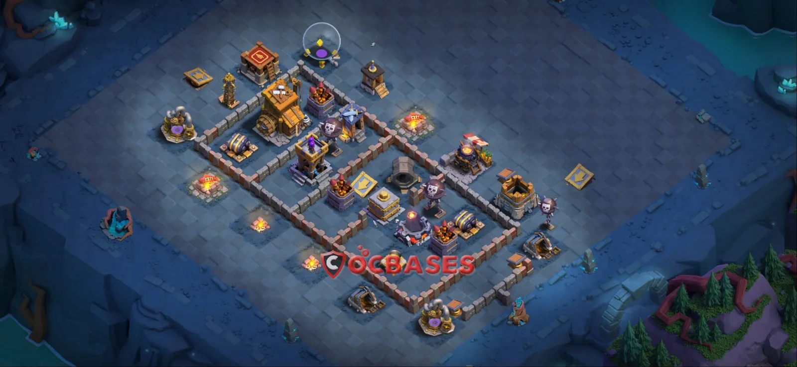 Trophy (Defense) Base BH9 with Link | Clash of Clans Bases | Layouts ID 2lmrf
