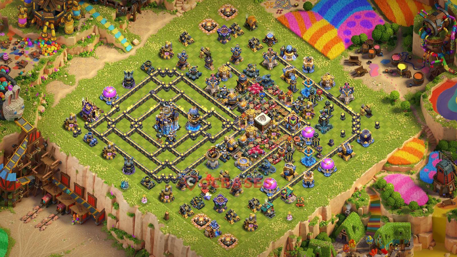 Trophy (Defense) Base TH18 with Link | Clash of Clans Bases | Layouts ID 3gk9t
