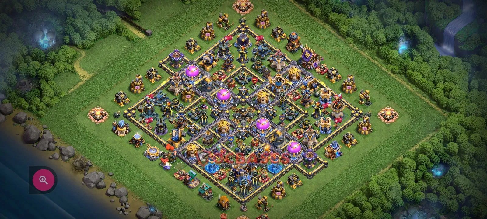 Trophy (Defense) Base TH18 with Link | Clash of Clans Bases | Layouts ID 3mn6f