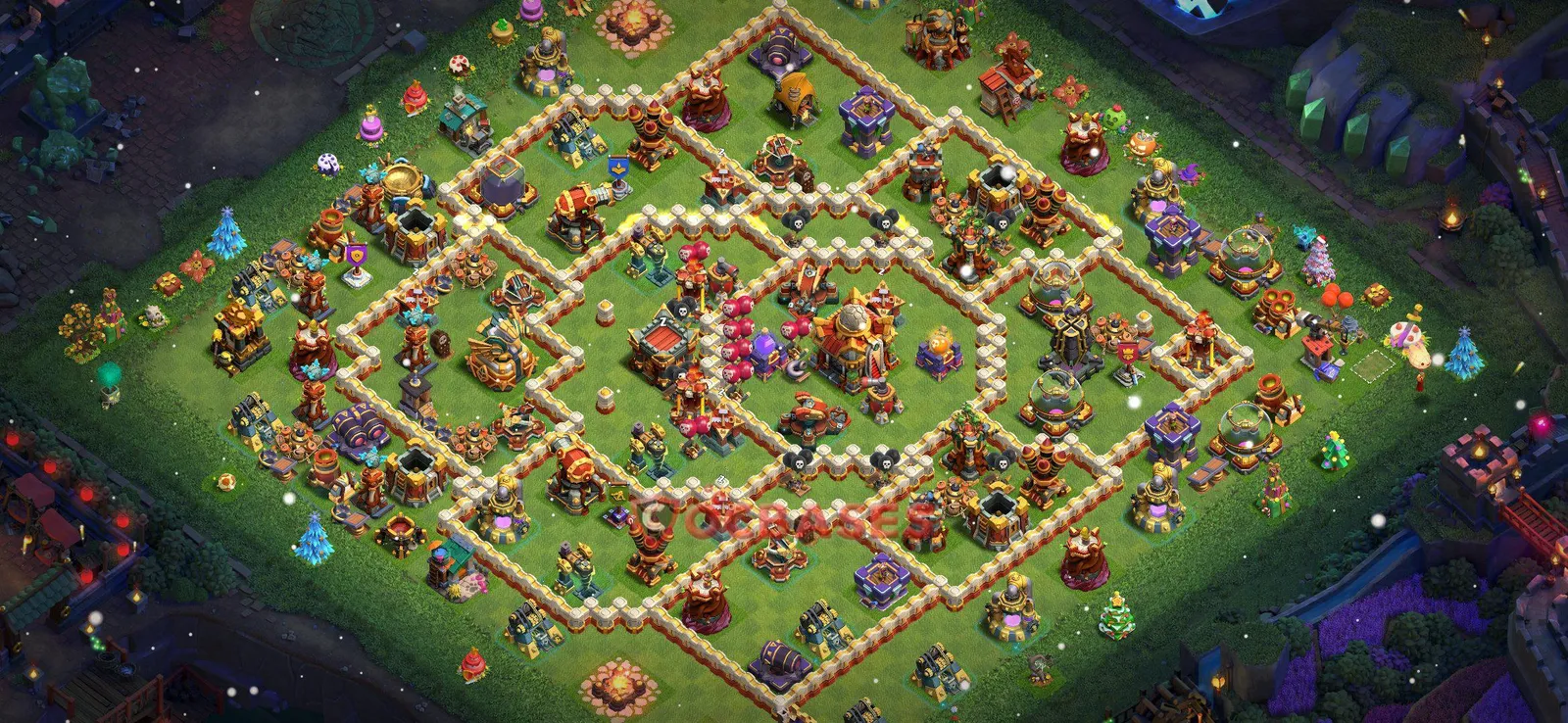 Trophy (Defense) Base TH16 with Link | Clash of Clans Bases | Layouts ID 4owdv