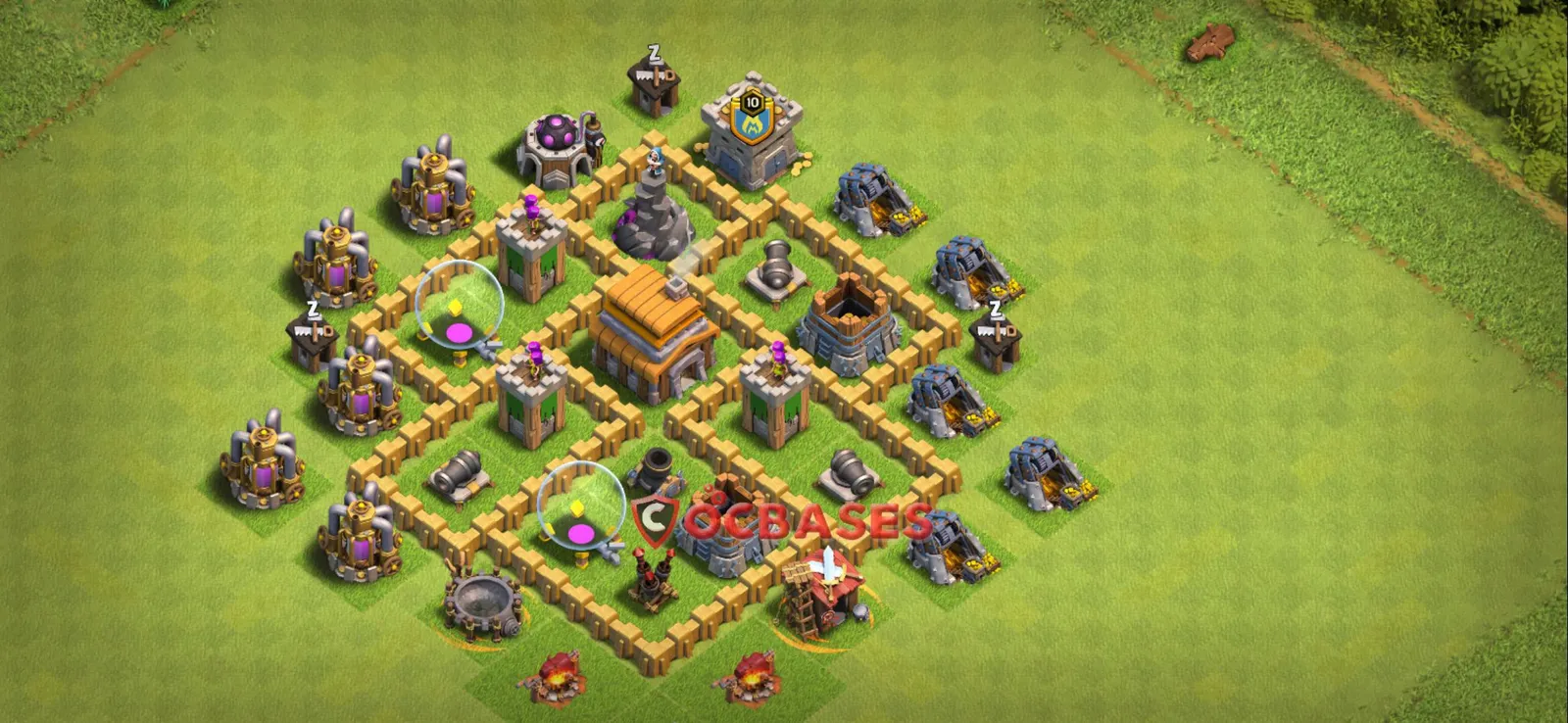 Trophy (Defense) Base TH5 with Link | Clash of Clans Bases | Layouts ID 52owg