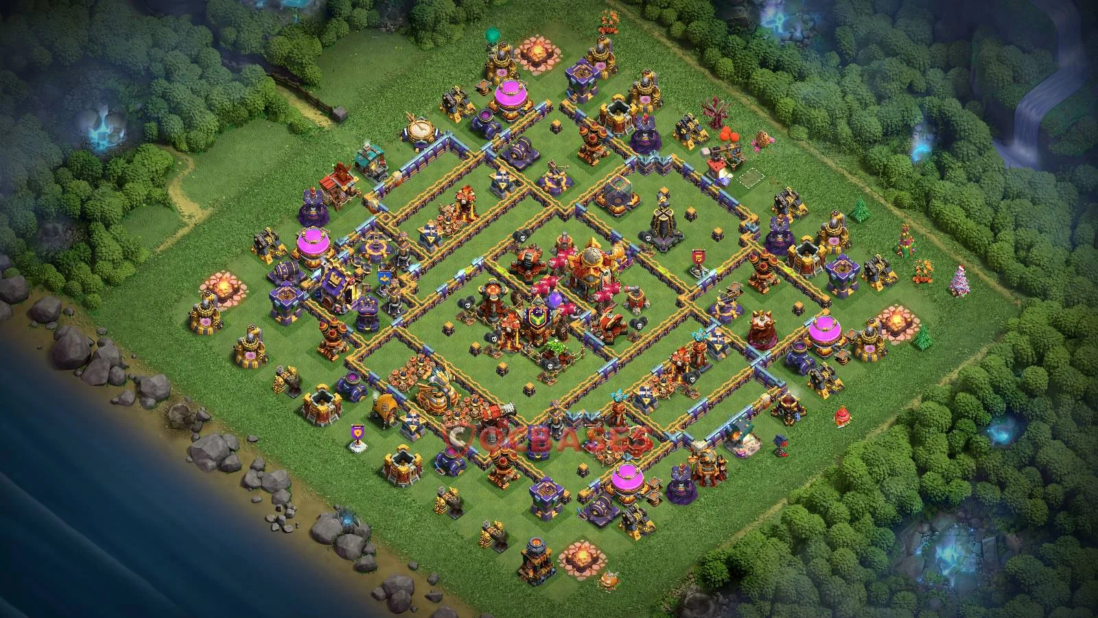 Trophy (Defense) Base TH16 with Link | Clash of Clans Bases | Layouts ID 5dnnq