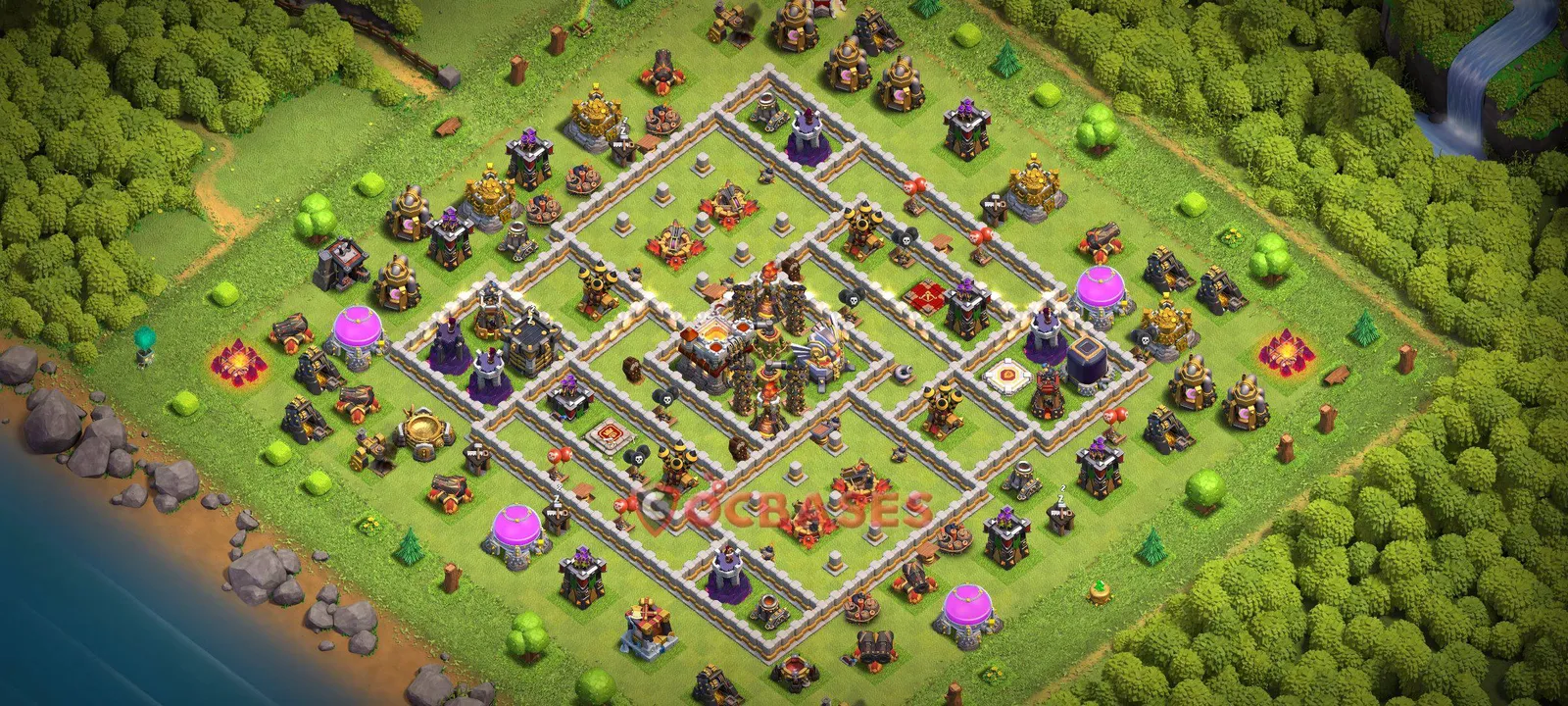 Trophy (Defense) Base TH11 with Link | Clash of Clans Bases | Layouts ID 5p70r