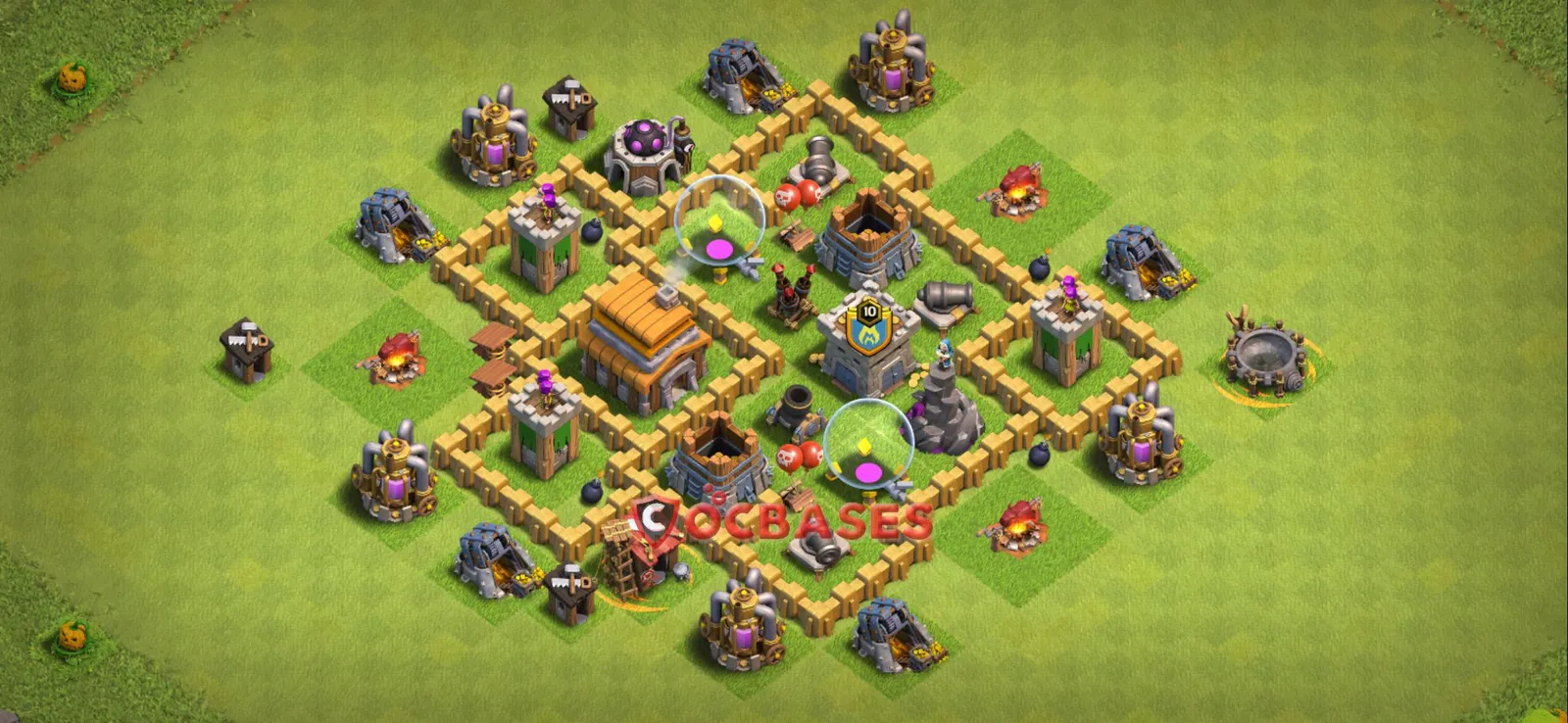 Trophy (Defense) Base TH5 with Link | Clash of Clans Bases | Layouts ID 5rzba