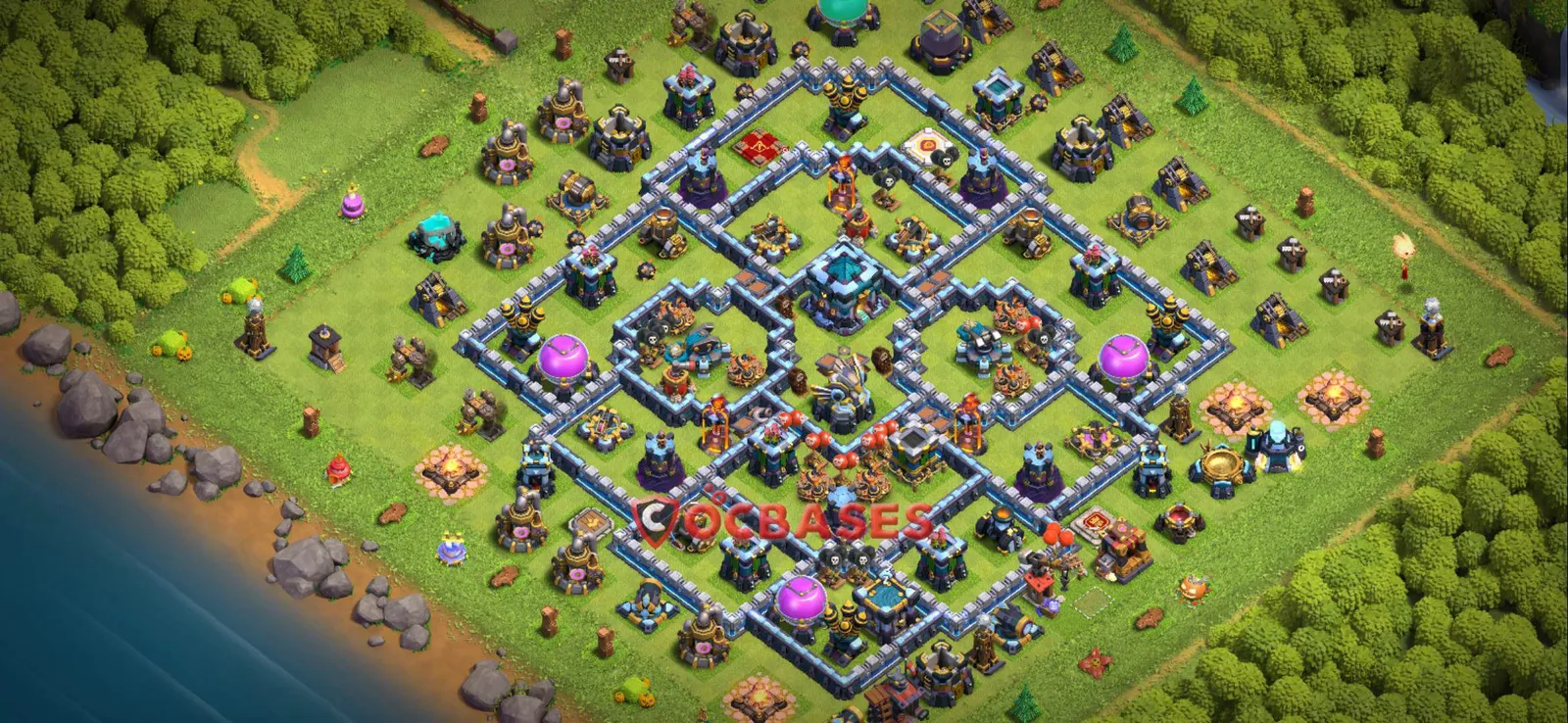 Trophy (Defense) Base TH13 with Link | Clash of Clans Bases | Layouts ID 5ul7e