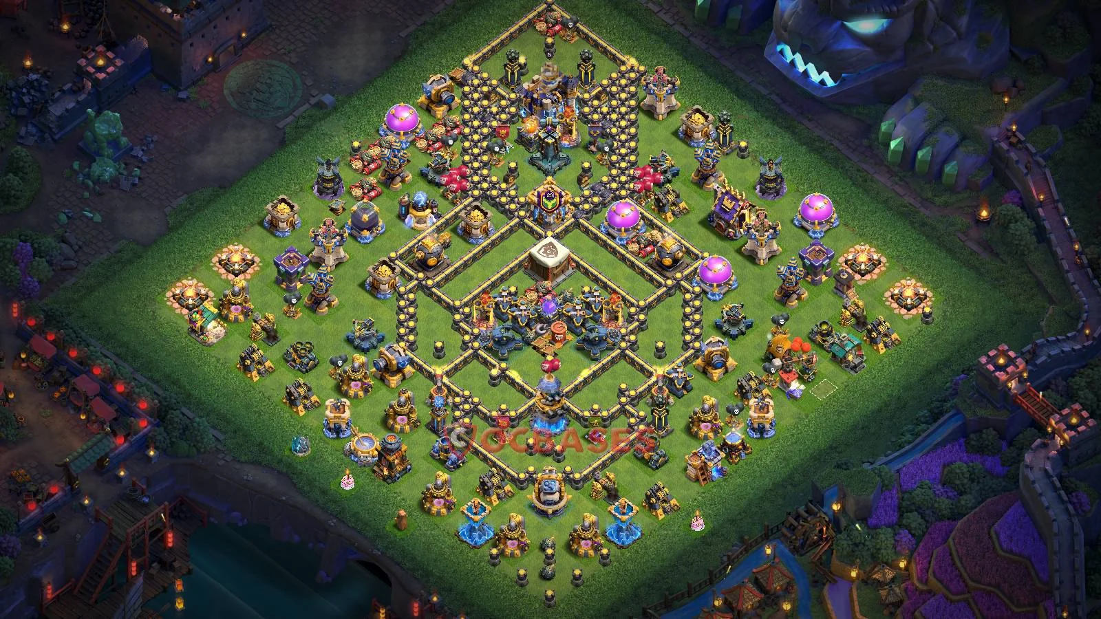 Trophy (Defense) Base TH18 - Clash of Clans Town Hall 18 Layout Link Trophy (Defense) Base TH18 - Clash of Clans Town Hall 18 TROPHY Base Layout with Copy Link 2026