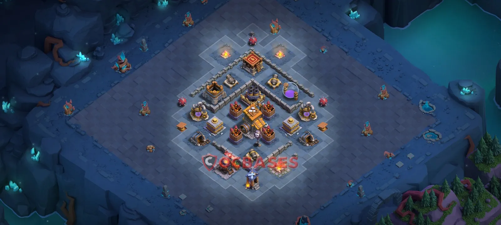 Trophy (Defense) Base BH8 with Link | Clash of Clans Bases | Layouts ID 6e4ed
