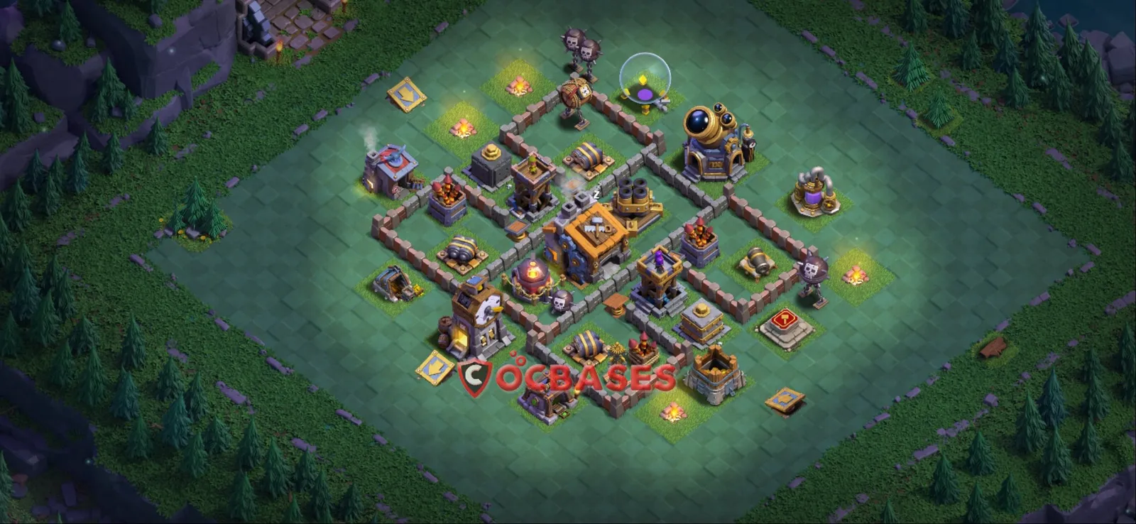 Trophy (Defense) Base BH9 with Link | Clash of Clans Bases | Layouts ID 6tiol